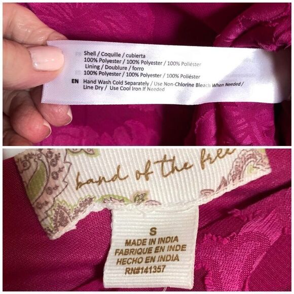 BOG BAND OF THE FREE - NWT “Kiss Me” Peplum Tiered Mini Dress in Fuchsia - Picture 12 of 16